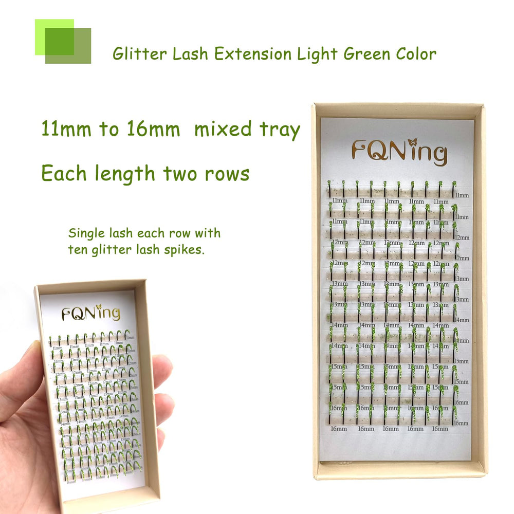 FQNing glitter lash extensions are easy to apply with tweezers for precise adhesion