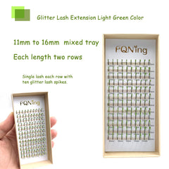 FQNing glitter lash extensions are easy to apply with tweezers for precise adhesion
