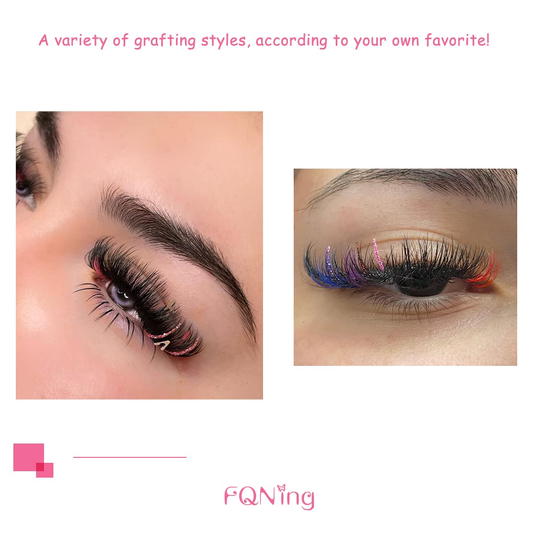 FQNing pink glitter lash spike on-eye display with sparkle