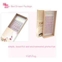 FQNing pink glitter lash spike packaging box ready to gift