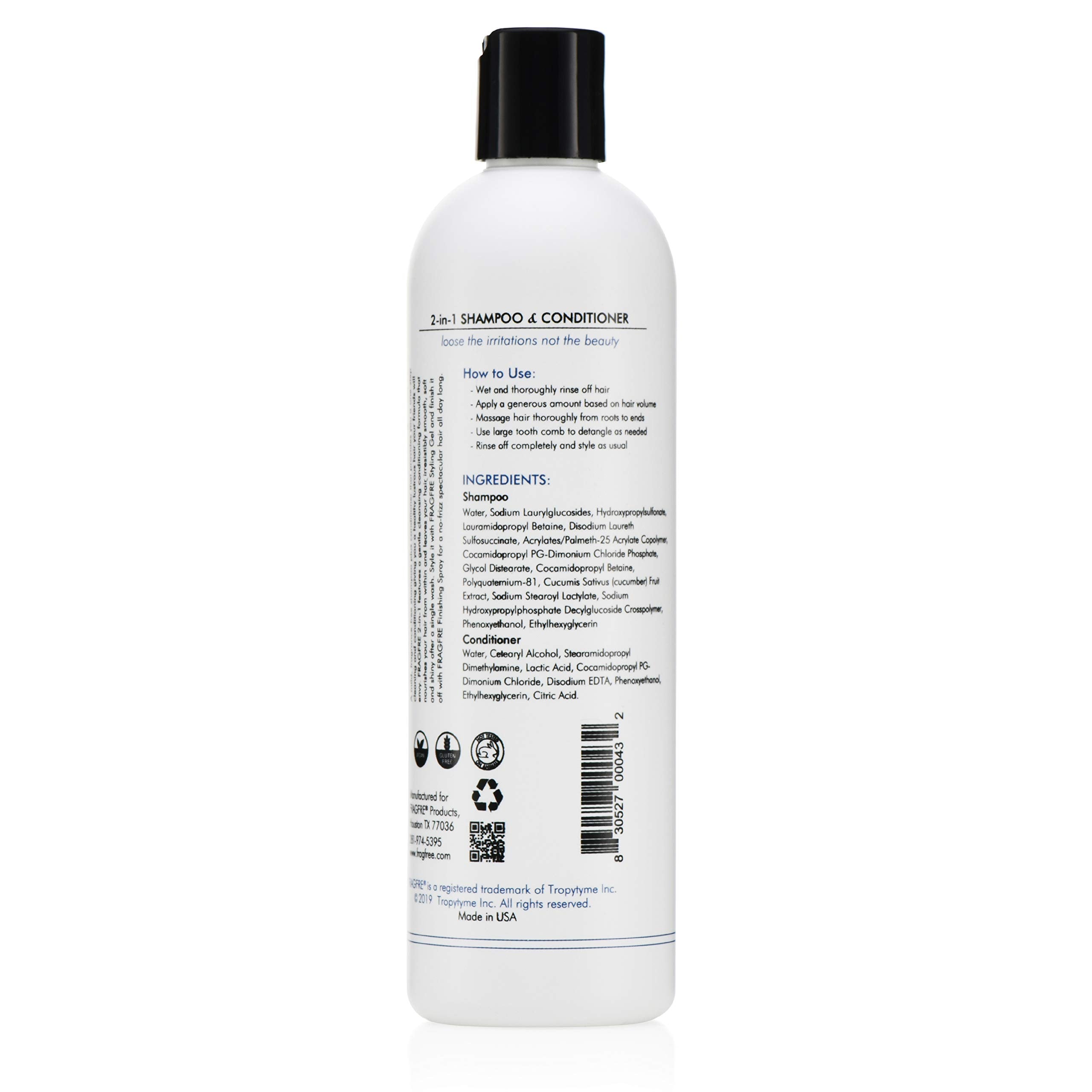 Fragfre 2 in 1 packaging with pump promotes easy daily use.