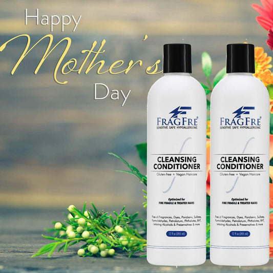 FRAGFRE co-wash foam closeup showcasing mild conditioning for sensitive scalps