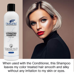 FRAGFRE fragrance-free sulfate-free shampoo closeup-lather demonstrates lightweight cleansing for hair textures