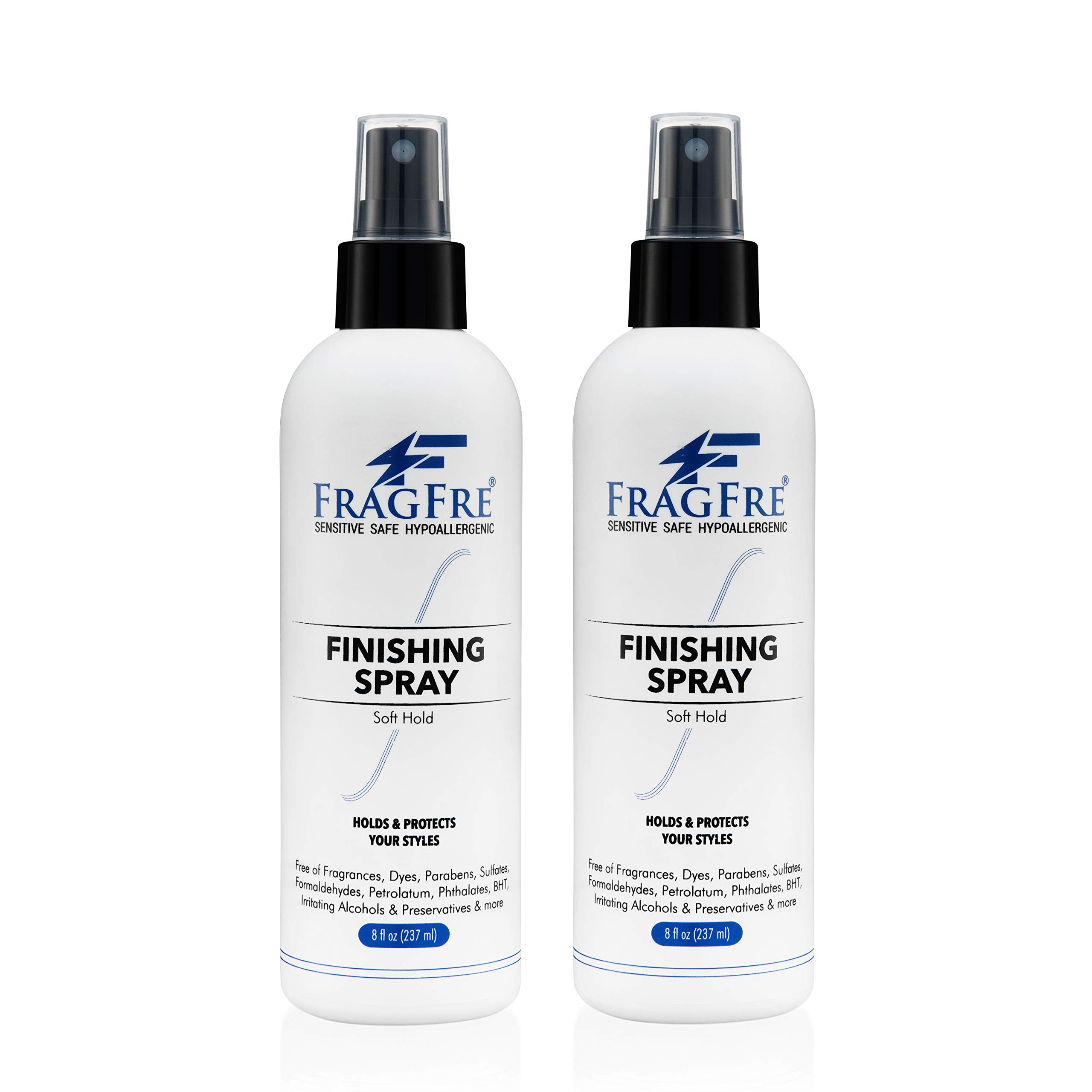 FRAGFRE close-up demonstrates heat-styling protection during blow-drying.