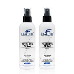 FRAGFRE close-up demonstrates heat-styling protection during blow-drying.