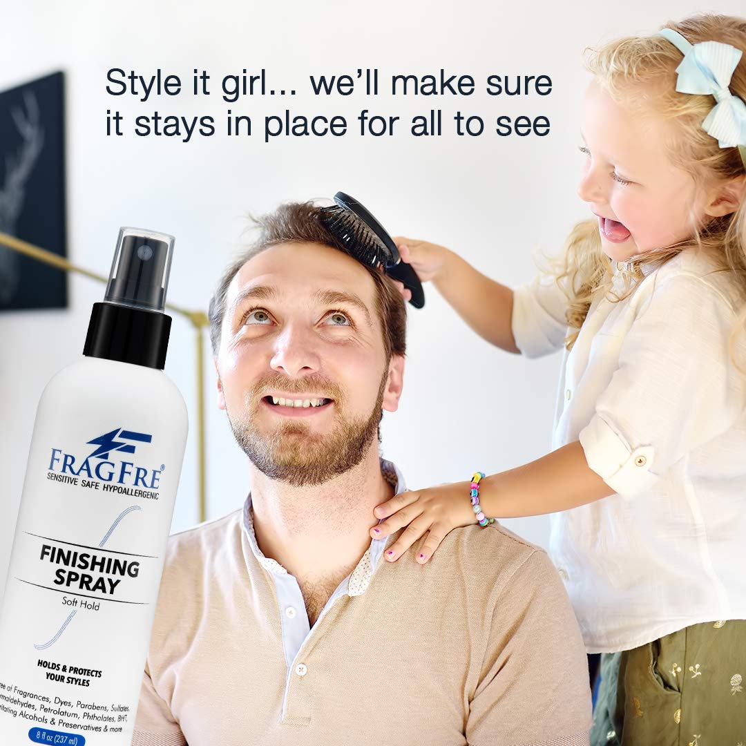 FRAGFRE bottle art highlights fragrance-free, paraben-free formula.