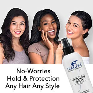 FRAGFRE Hair Finishing Spray top view on shelf.
