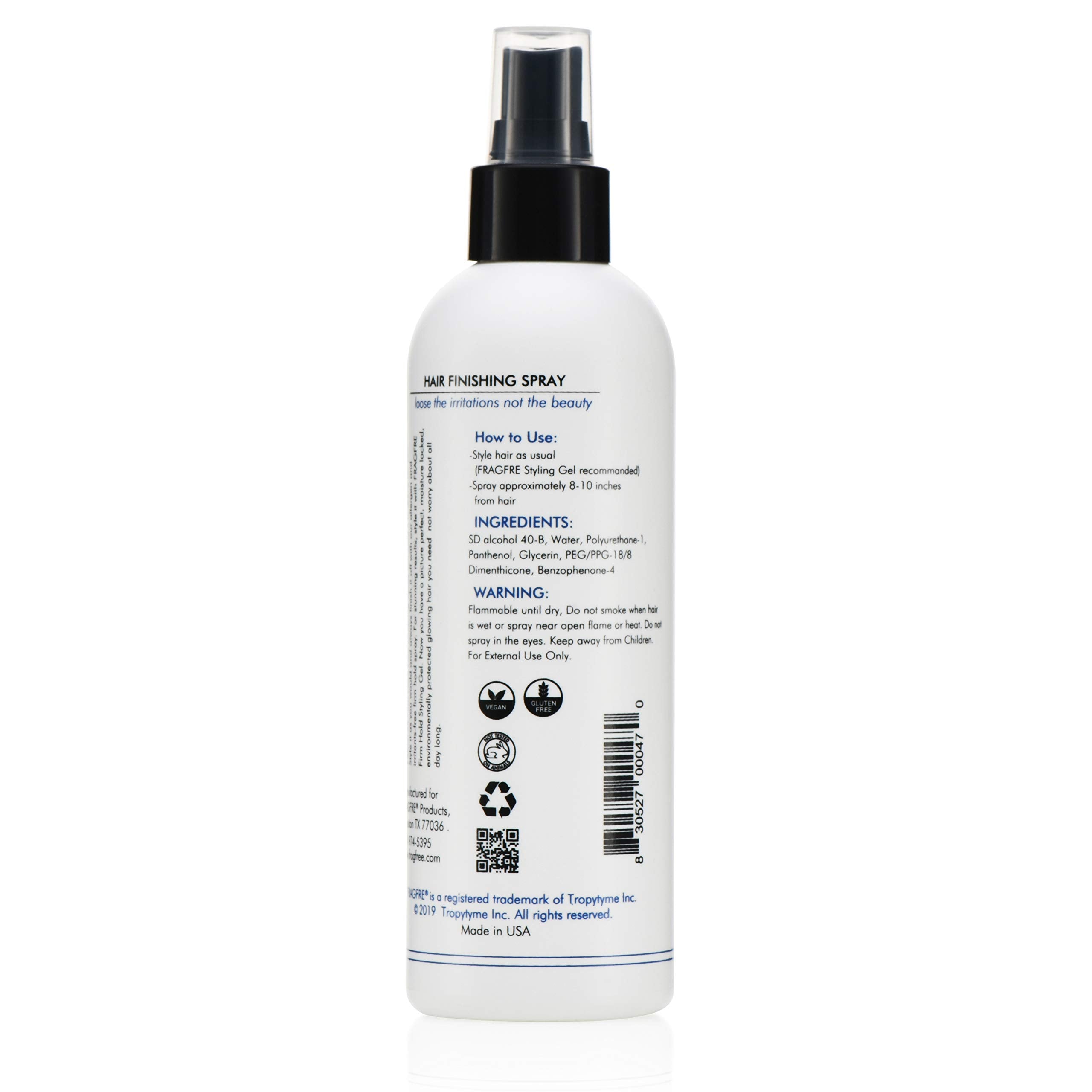 FRAGFRE vegan gluten-free label emphasizes clean formula.