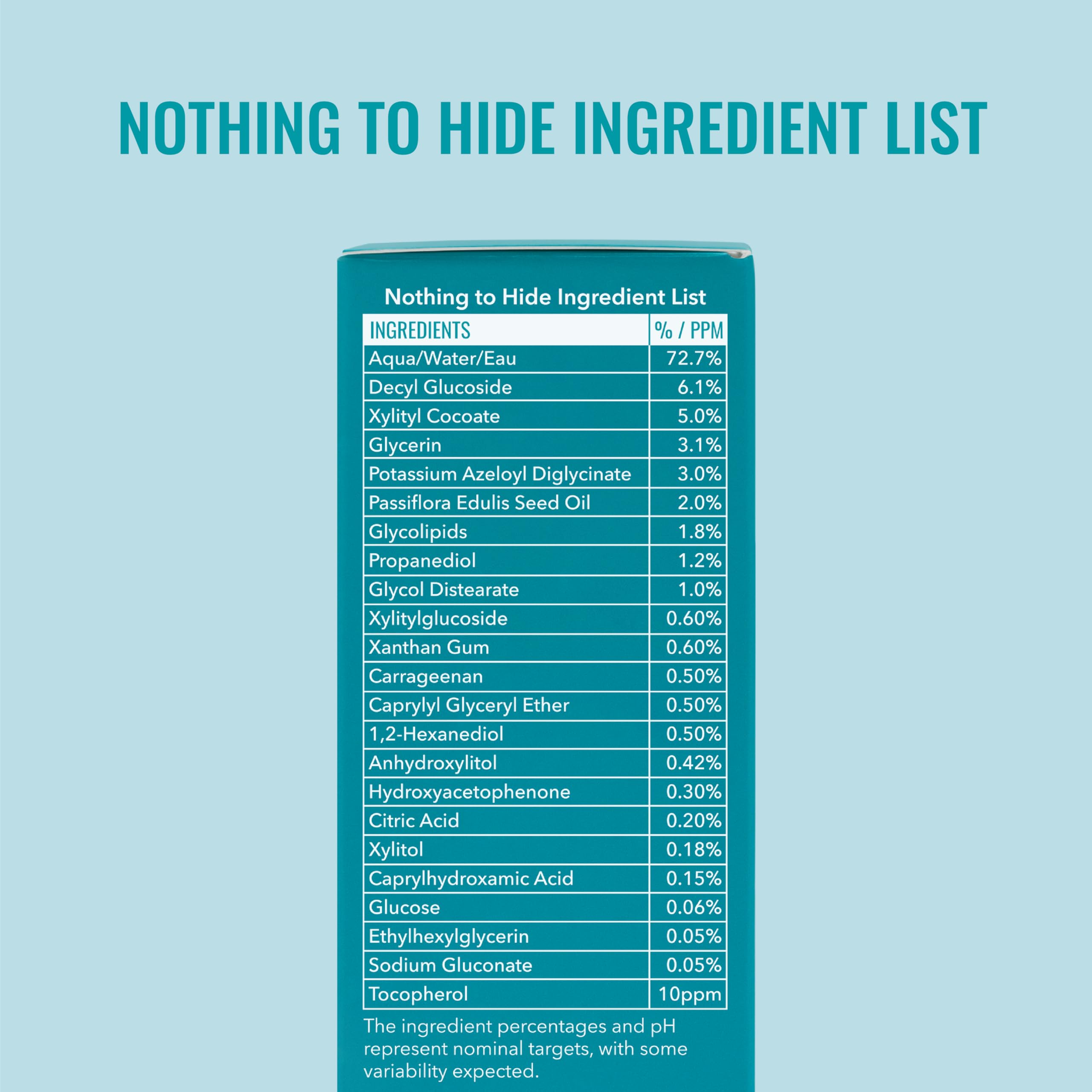 Fragrance-free label signals vegan, cruelty-free formulation for sensitive skin routines.