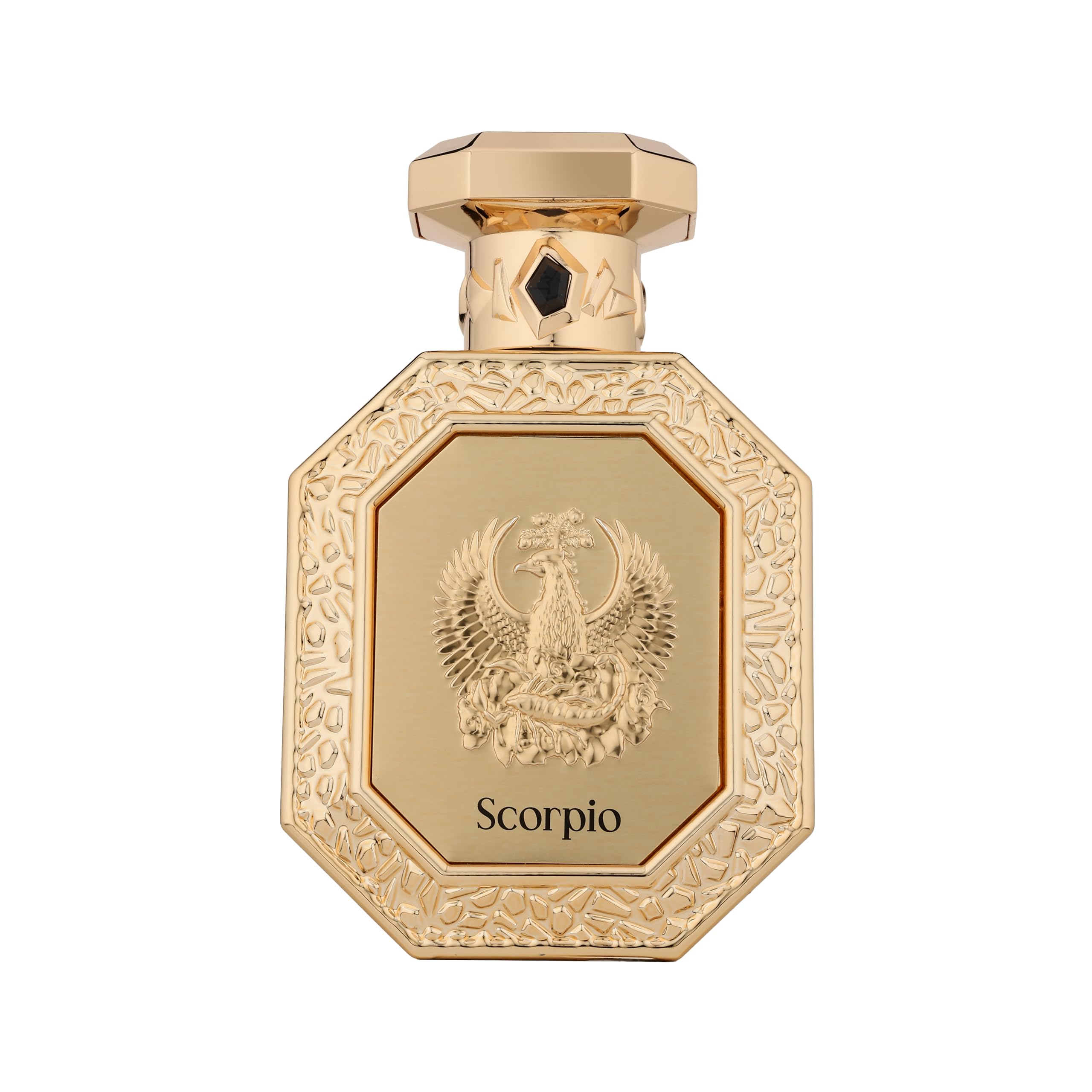 Fragrance World French Avenue Genesis Scorpio bottle highlighting a woody-spicy scent for daily wear