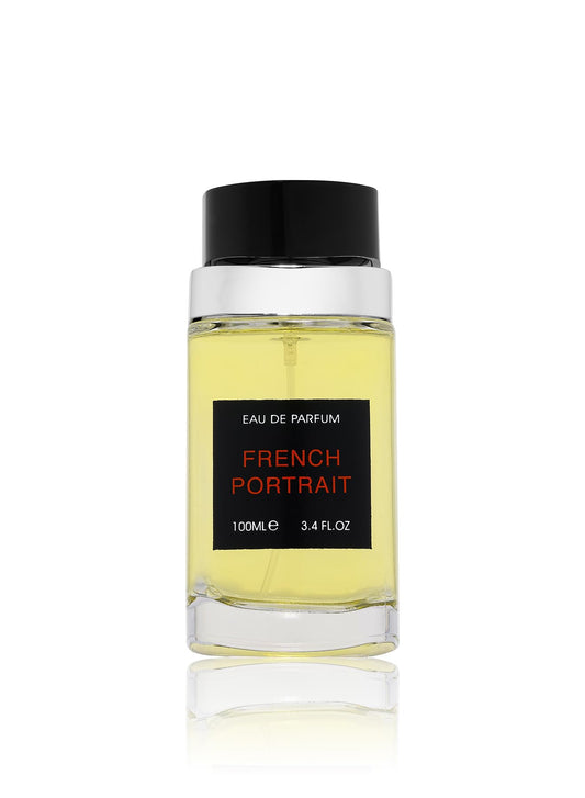 Fragrance World French Portrait bottle close-up suggests elegant everyday scent