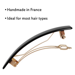 France Luxe checkered barrette gift-ready packaging option.