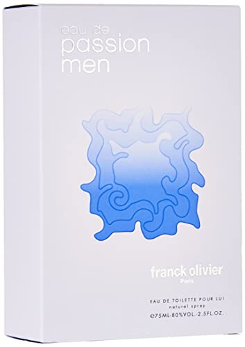Franck Olivier Eau De Passion bottle side profile with masculine design.