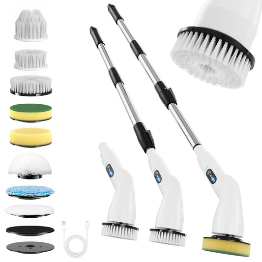 Francy Home electric spin scrubber with eight heads for grout and grime removal