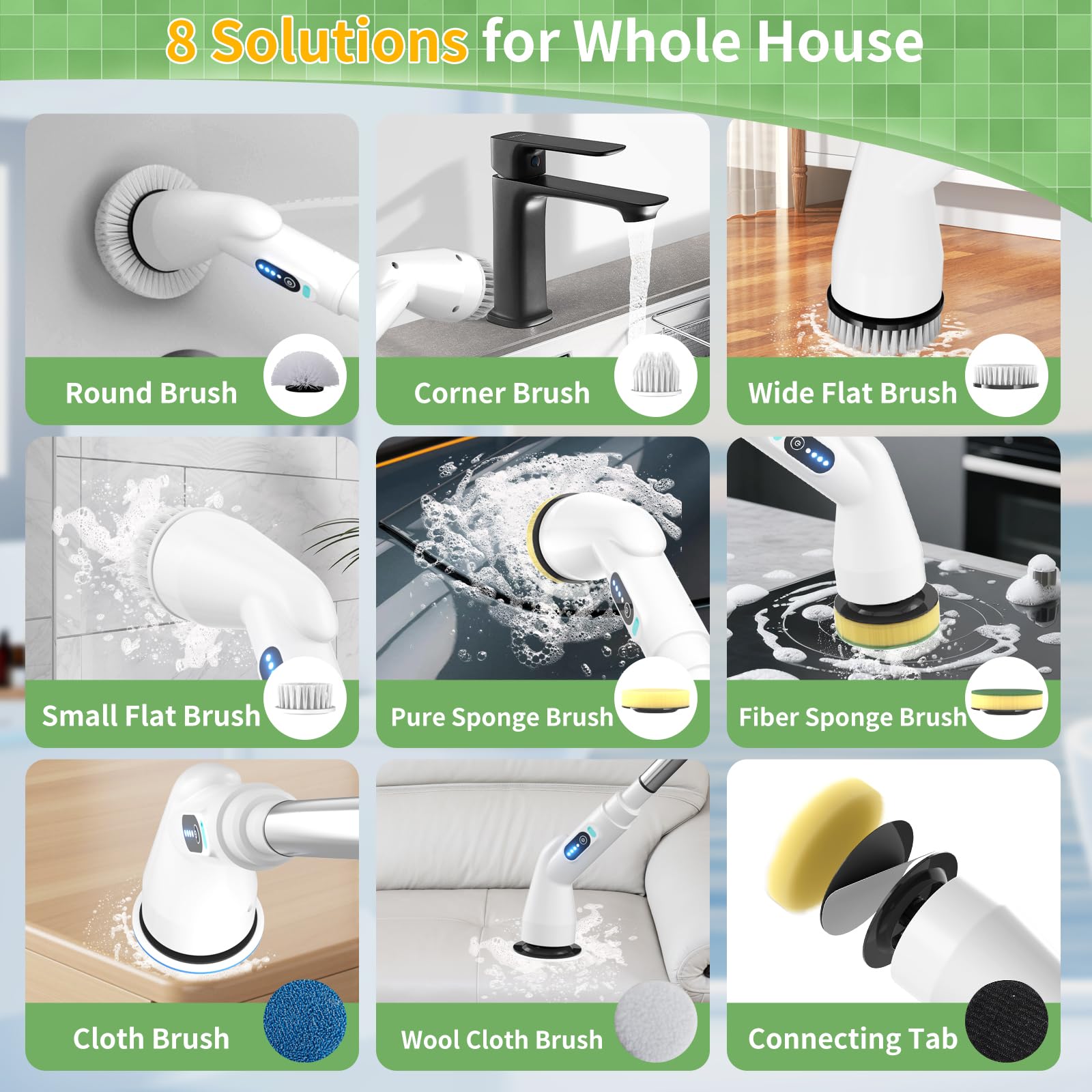 Francy Home extendable pole eases standing cleaning for reach