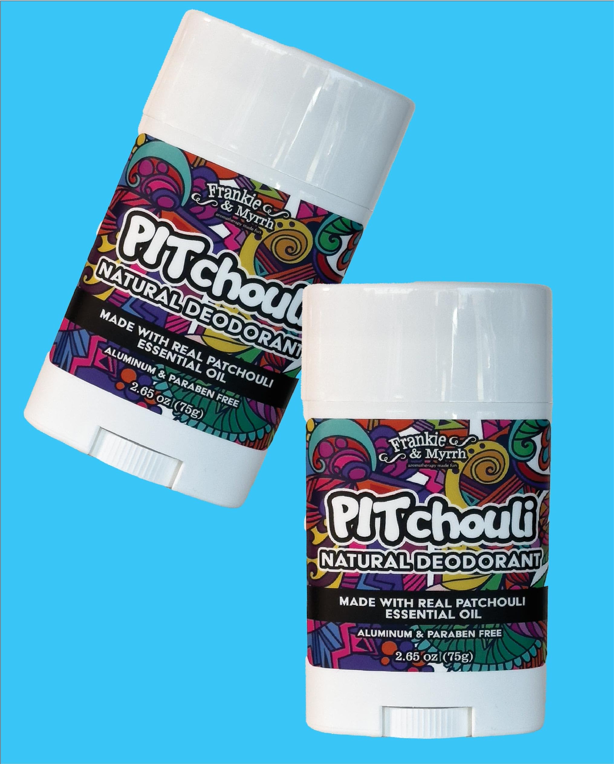 Frankie and Myrrh signature patchouli scent with earthy notes.