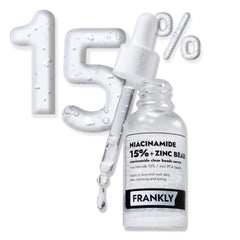 FRANKLY Niacinamide 15% delivery beads closeup for fresh dose on skin