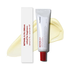 FRANKLY Retinol 0.1% Cream bottle closeup for beginner skincare.