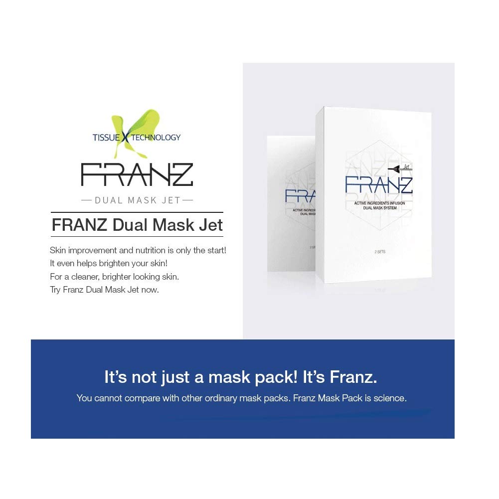 FRANZ Dual Mask Jet masks exposed, ready for spa-like treatment at home.