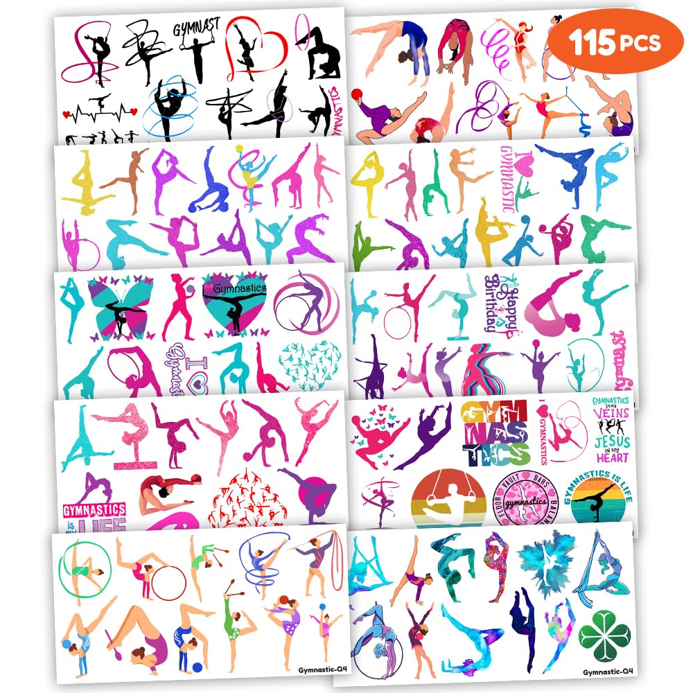 Frawharmone bright-colored gymnastics tats for crafts and rewards