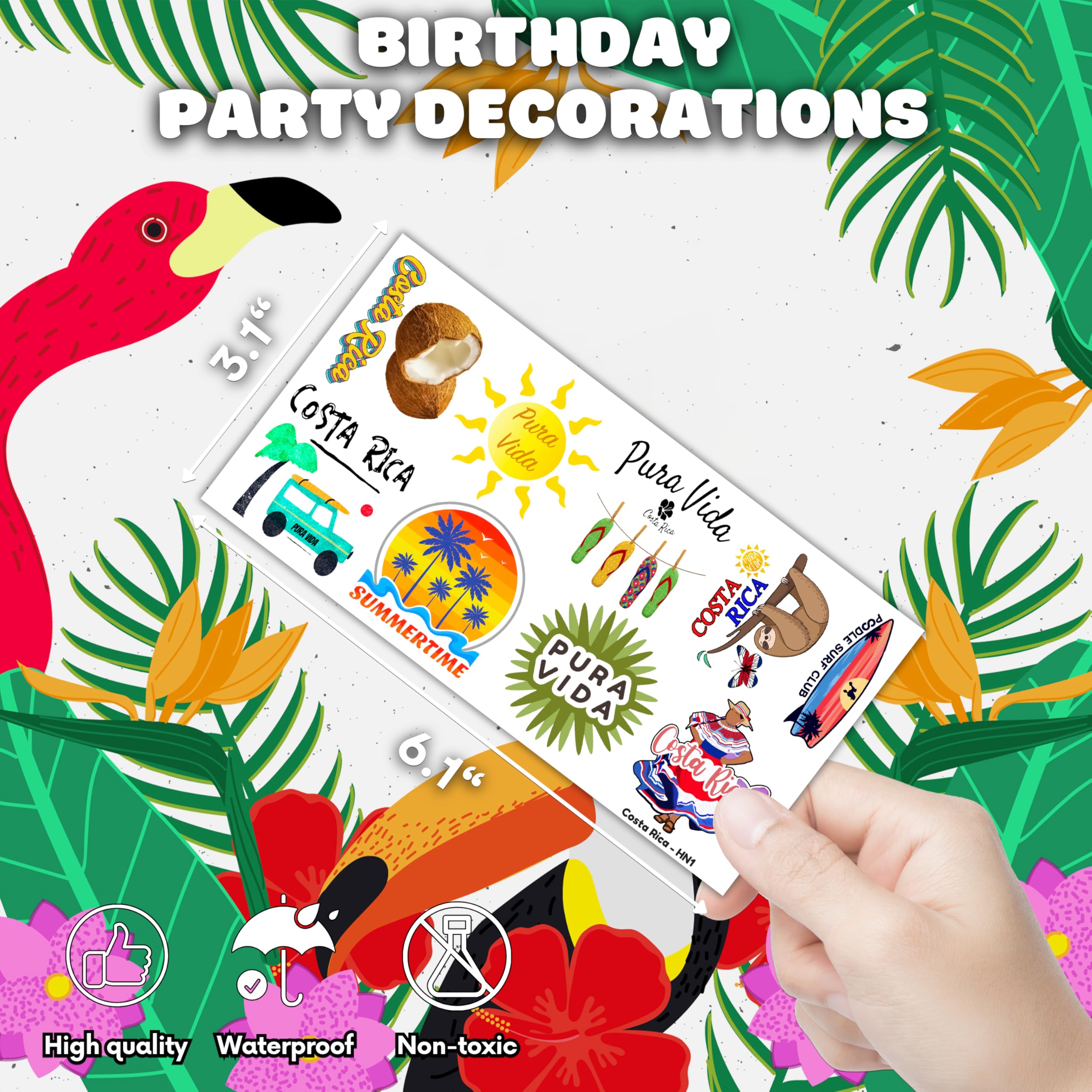 frawharmone summer tropical tattoos brighten crafts and costumes