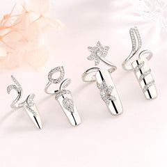 Gift-ready rhinestone nail rings for girlfriends and friends
