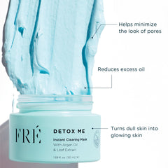 FRÉ Exfoliating Acne Face Mask wash-off rinse reveals a clean finish