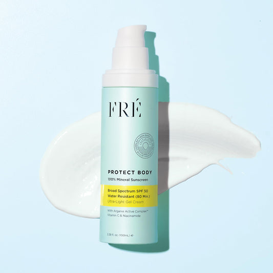 FRÉ Protect gel-cream texture absorbs quickly on skin