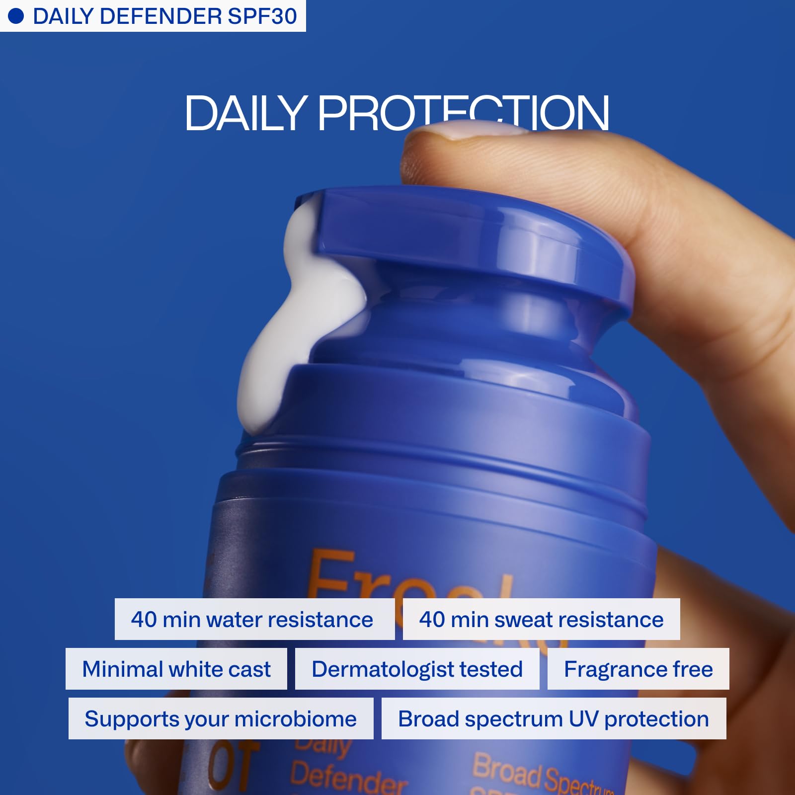Freaks of Nature Daily Defender SPF 30 tube offers daily UV protection in a lightweight formula.