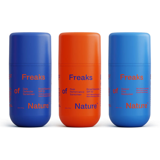 Freaks of Nature Deeper Dive Moisturizer bottle provides rich hydration for radiant skin.