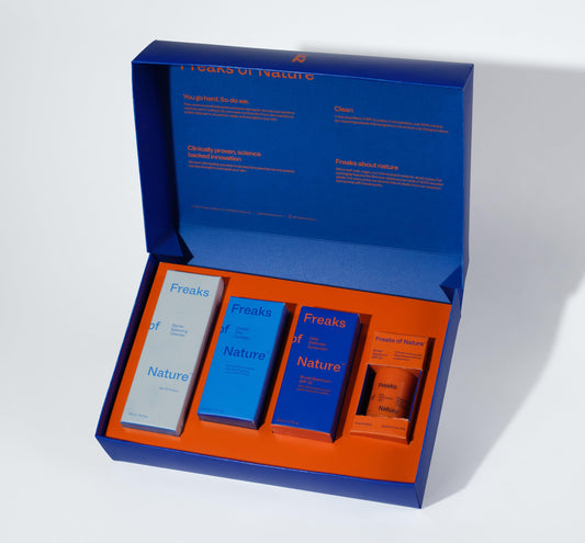 Freaks of Nature Deeper Dive serum bottle with dropper; provides intense hydration.