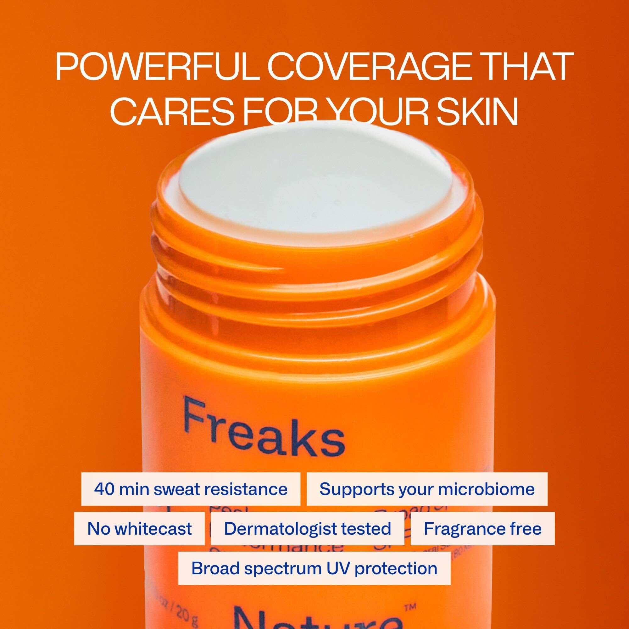 Freaks of Nature Peak Performance Sun Stick twist-cap enables easy, mess-free application.