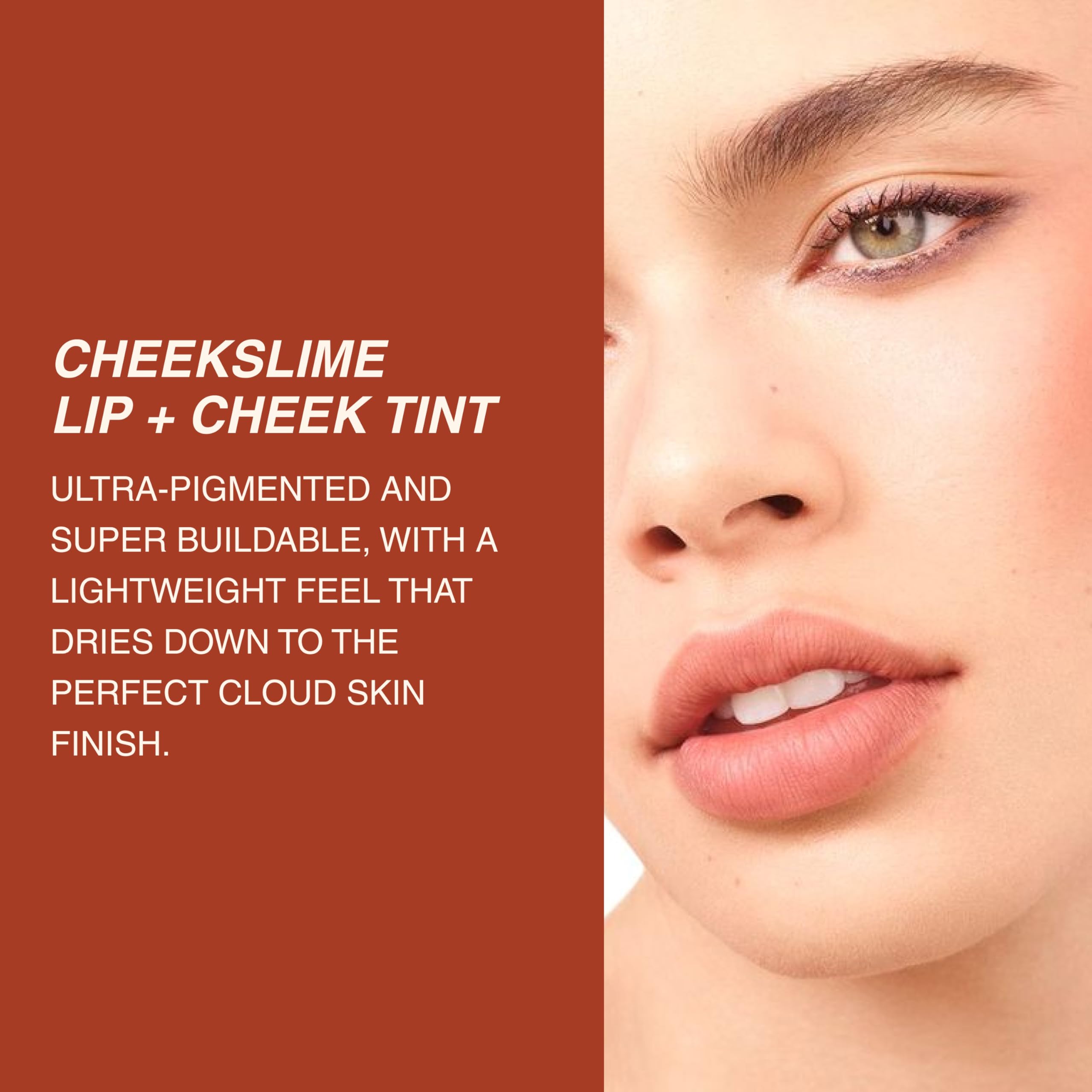 Freck Beauty Cheekslime skin tone swatch shows pigment payoff and even coverage.