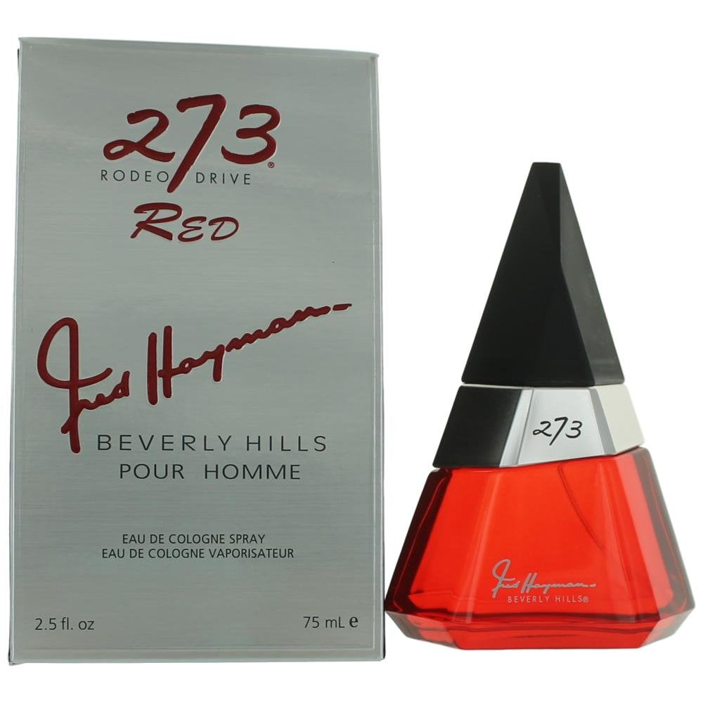 Fred Hayman 273 Red bottle for daily wear with a dry, woody profile.