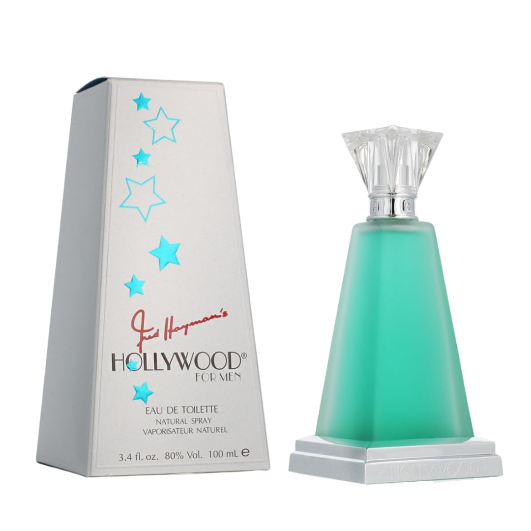 Fred Hayman Hollywood EDT bottle close-up for daytime wear and confident presence.