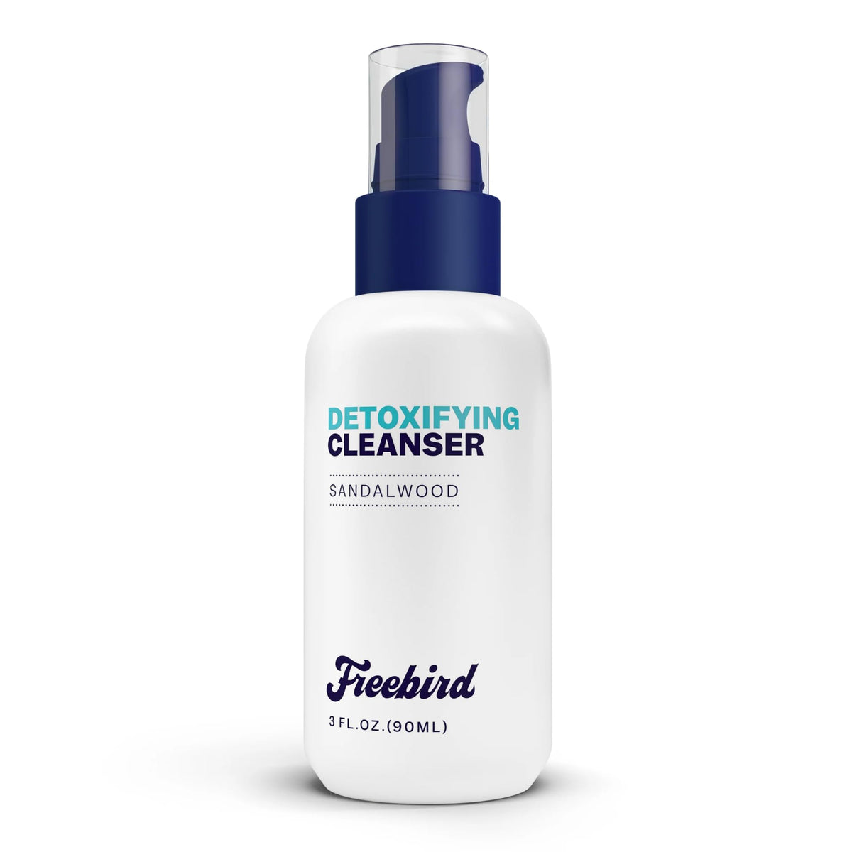 Freebird Daily Cleanser bottle front, compact travel-ready for daily showers.