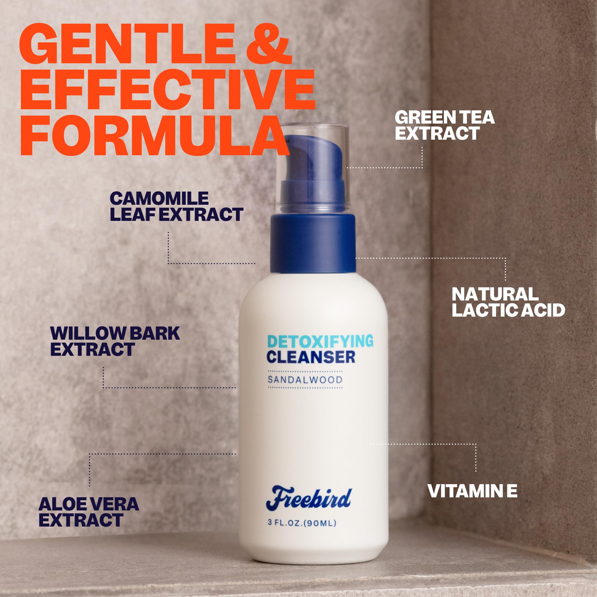 Freebird Daily Cleanser foamy lather ready for face and body cleansing.
