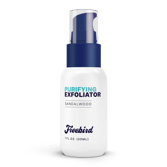 Freebird Salicylic Face Exfoliator packaging, compact for travel and daily care