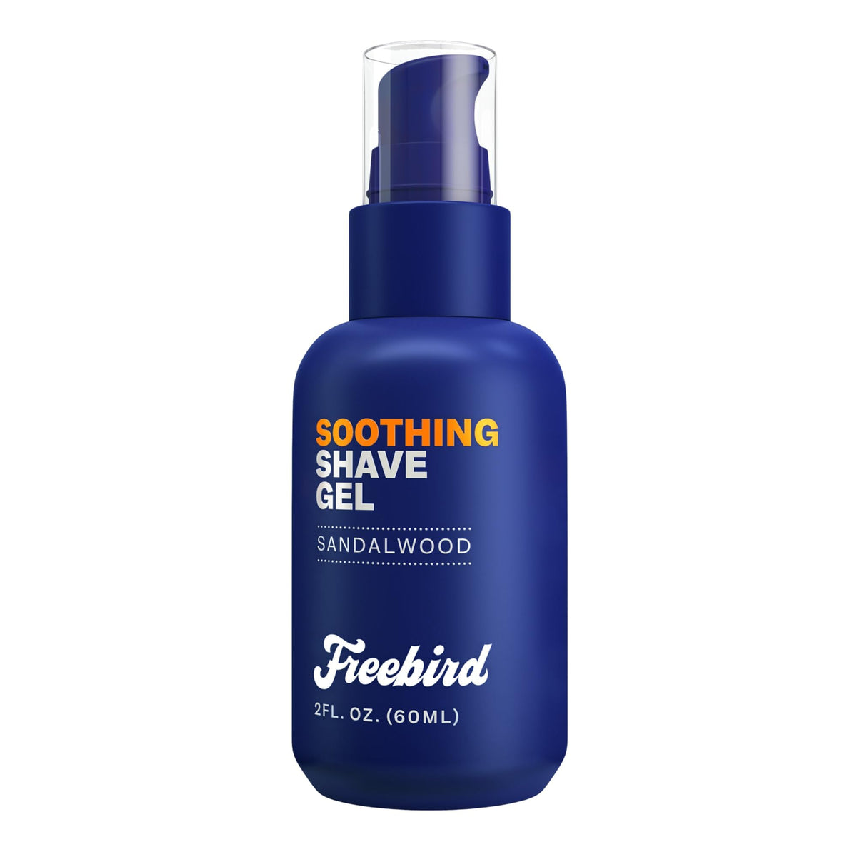 Freebird Shave Gel bottle, 60ml, ideal for on-the-go precise grooming.