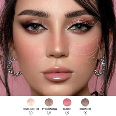 FREEORR baked makeup palette eyeshadow light pearl for bright inner corner
