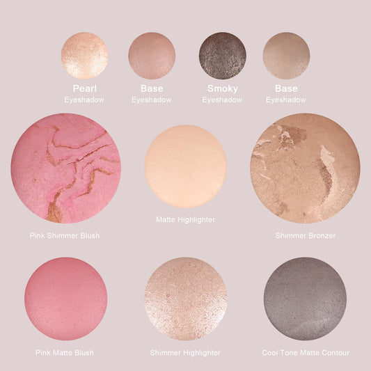 FREEORR baked makeup palette highlighter glow on cheekbones for radiance