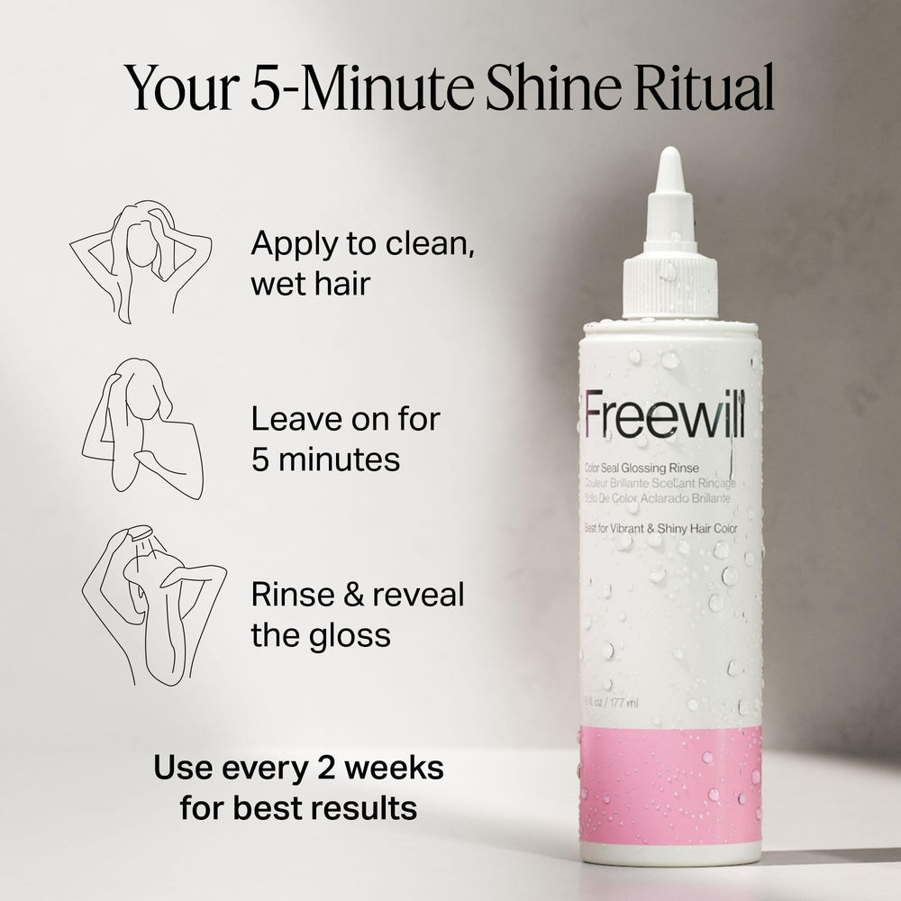 Freewill Color Seal Glossing Rinse ginger root oil shine on strands