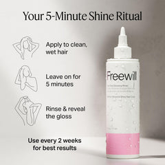 Freewill Color Seal Glossing Rinse ginger root oil shine on strands