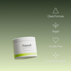 Freewill edge-control balm application on edges showing tame baby hairs without crunch