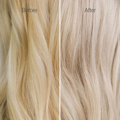 Freewill Purple Conditioner lather in hands demonstrates easy even coverage
