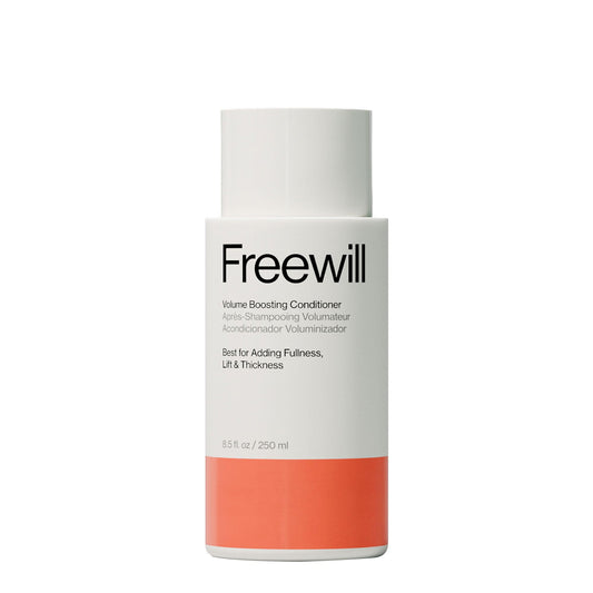 Freewill Volume Boosting Conditioner bottle 8.5 oz shows potential for fuller-looking hair