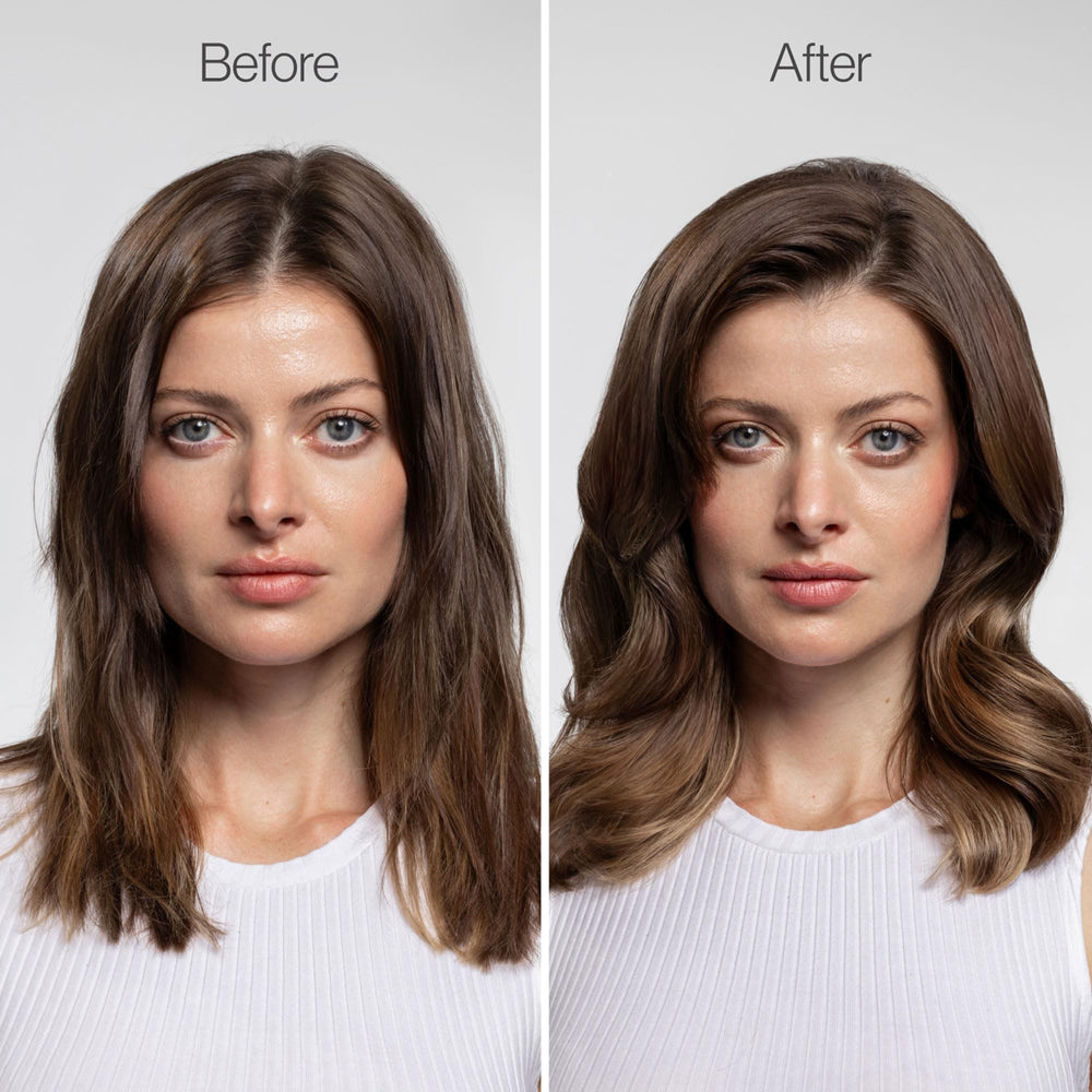 Freewill Volume Boosting Conditioner silicone-free close-up emphasizes lightweight, non-weighed-down feel