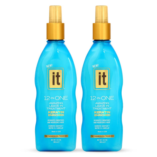 Freeze It 12-in-One leave-in bottle hydrates, smooths, and protects all hair types.