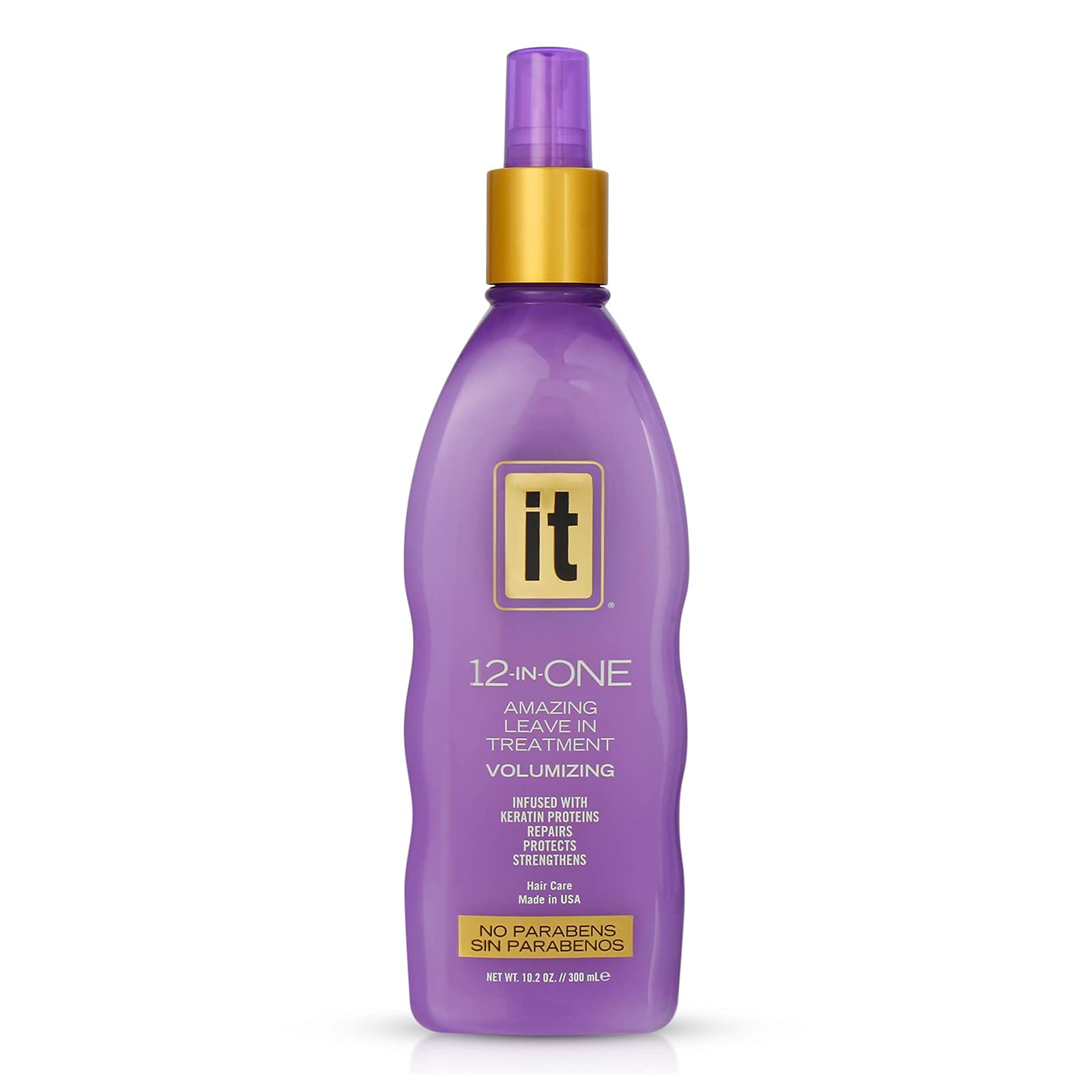 Freeze It 12-in-One leave-in volume treatment bottle boosts fullness and hydration.