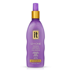 Freeze It 12-in-One leave-in volume treatment bottle boosts fullness and hydration.